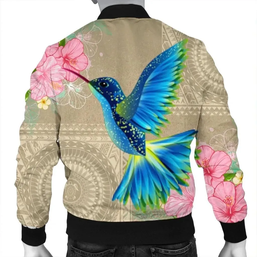 Alohawaii Jacket - Hawaii Humming Bird Hibiscus Polynesian Bomber Jacket - AH - J4R