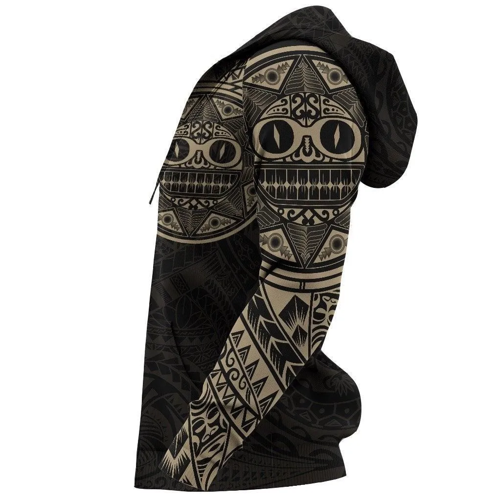 Polynesian Hoodie - Polynesian Tribal Sun Tattoo Style