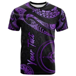 Yap Micronesia Custom Personalised T-Shirt - Poly Tattoo Purple Version