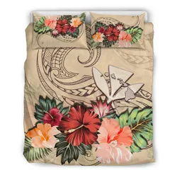 Kanaka Maoli Bedding Set Hawaii Hibiscus Polynesian Wave Th5
