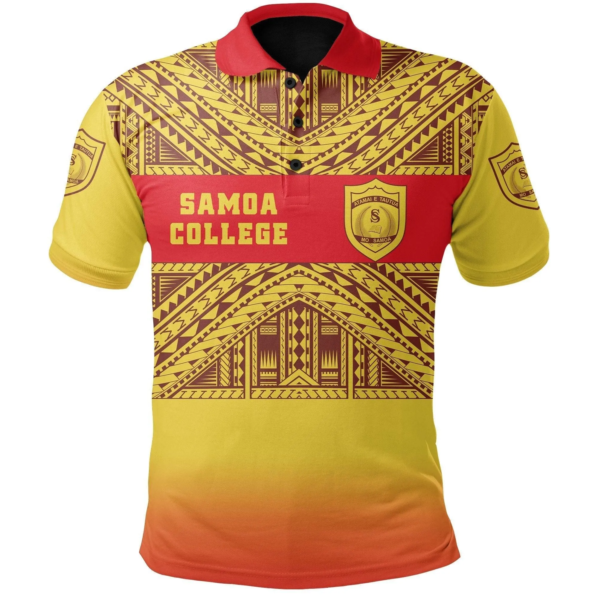 (Custom Personalised) Samoa College Polo Shirt Tattoo Simple Sports Style