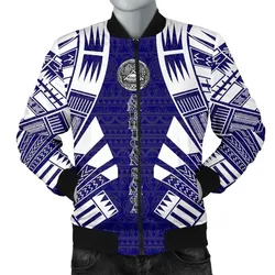 Alohawaii Jacket - Bomber Jacket American Samoa - Polynesian Tattoo Flag - BN0110