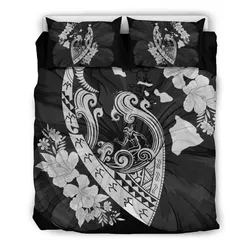 FamilyGater Bedding Set - Cover and Pillow Cases Hawaiian Fish Hook Hibiscus Banzai Surfing Polynesian - AH - J5
