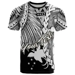 Alohawaii T-Shirt - Tee Papua New Guinea Polynesian Custom Personalised - Tribal Wave Tattoo White - BN12