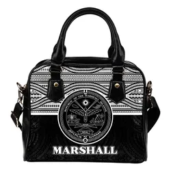 Marshall Islands Shoulder Handbag - White Black Version