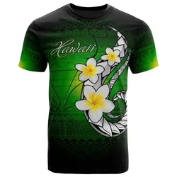 Polynesian Hawaii T-Shirt - Plumeria Poly Pattern