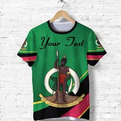 (Custom Personalised) Vanuatu Rugby T shirt Simple Style
