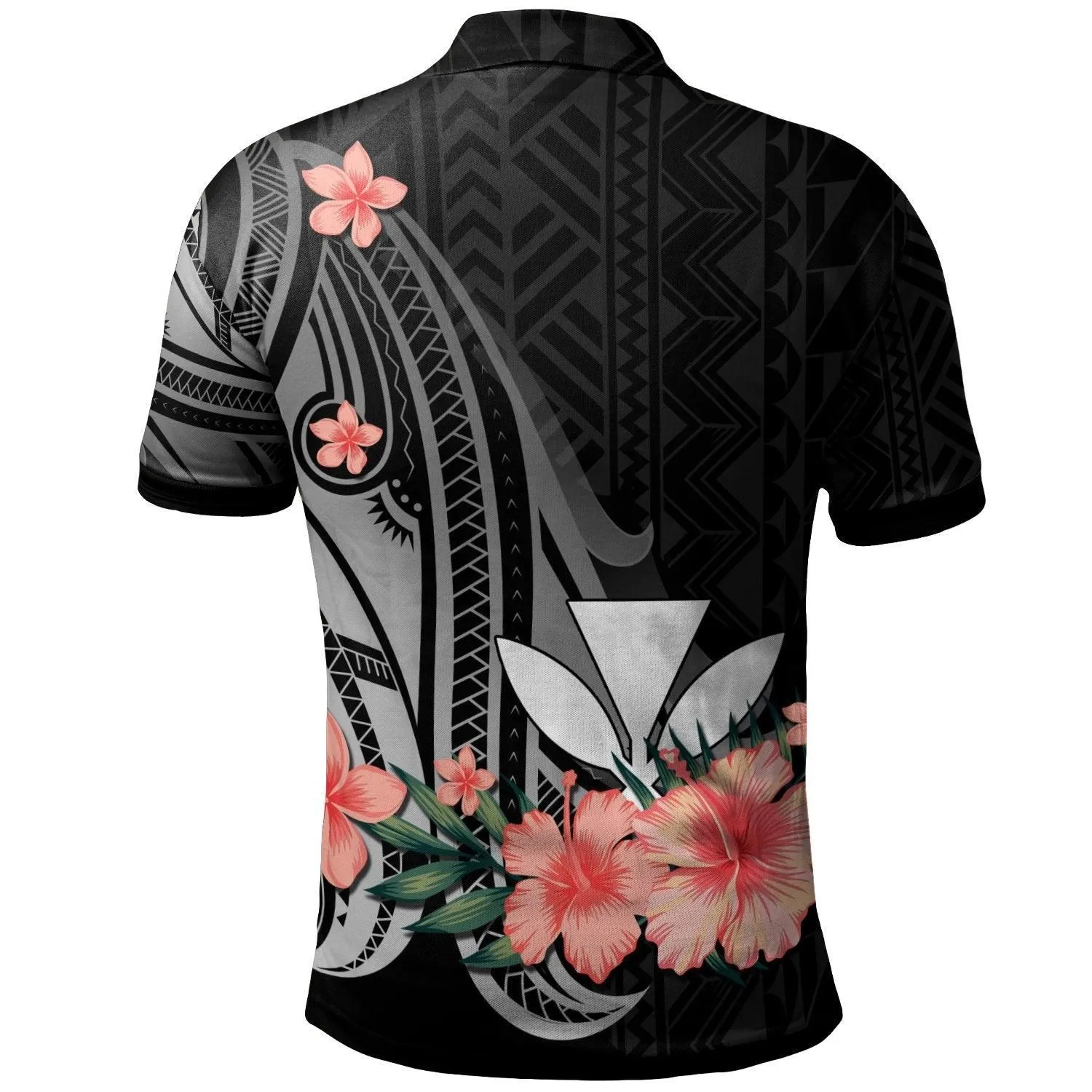 Kanaka Maoli Polo Shirt - Polynesian Hibiscus Pattern Style