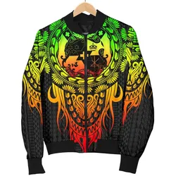 Tonga Polynesian Men's Bomber Jacket - Tattoo Pattern With Seal Reggae - BN12