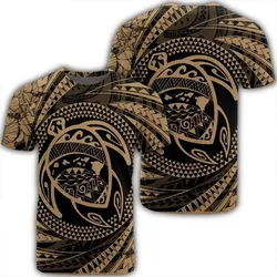 Alohawaii Tee - Hawaiian Kanaka Honu Hibiscus Tornando Polynesian Gold T-shirt AH - JR