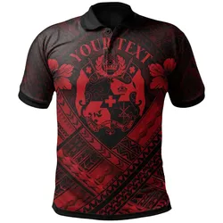 Alohawaii Shirt - Polo Shirt Tonga Custom Polynesian Tonga Red Seal Camisole Hibiscus Style - BN18