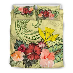 Kanaka Maoli - Hawaii Bedding Set Hibiscus Polynesian Wave Th5