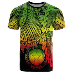 Northern Mariana Islands Polynesian Custom Personalised T-Shirt - Tribal Wave Tattoo Reggae