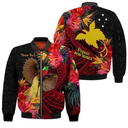 (Custom Personalised) Papua New Guinea Bomber Jacket Bird of Paradise LT13