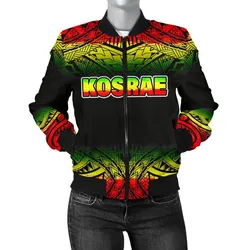 Kosrae Women's Bomber Jacket - Fog Reggae Style - BN09