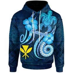 Hawaii Kanaka Maoli Hoodie - Turtle and Tribal Tattoo Of Polynesian