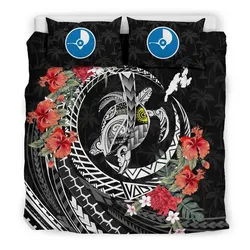 Polynesian Yap Polynesia Map Turtle Hibiscus A Bedding Set Camli Pxh