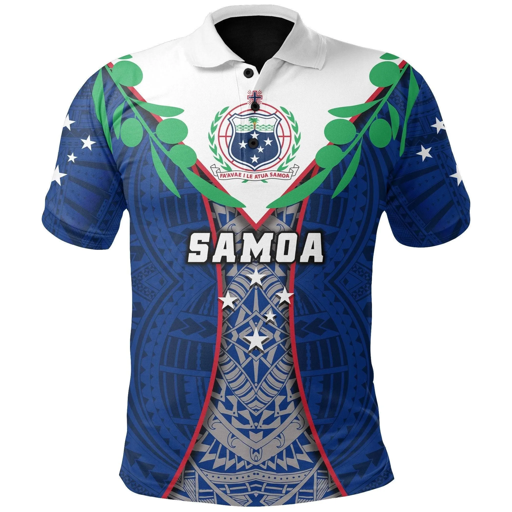 (Custom Personalised) American Samoa Rugby Polo Shirt Style Gown