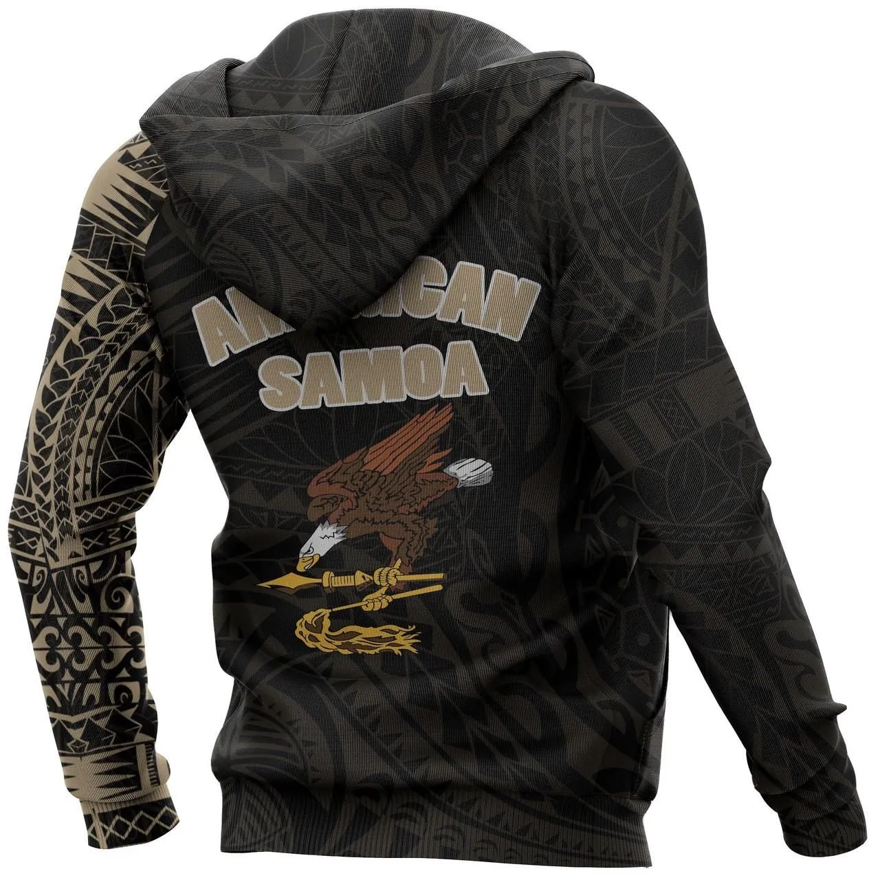 American Samoa Hoodie - American Samoa Seal Polynesian Tattoo