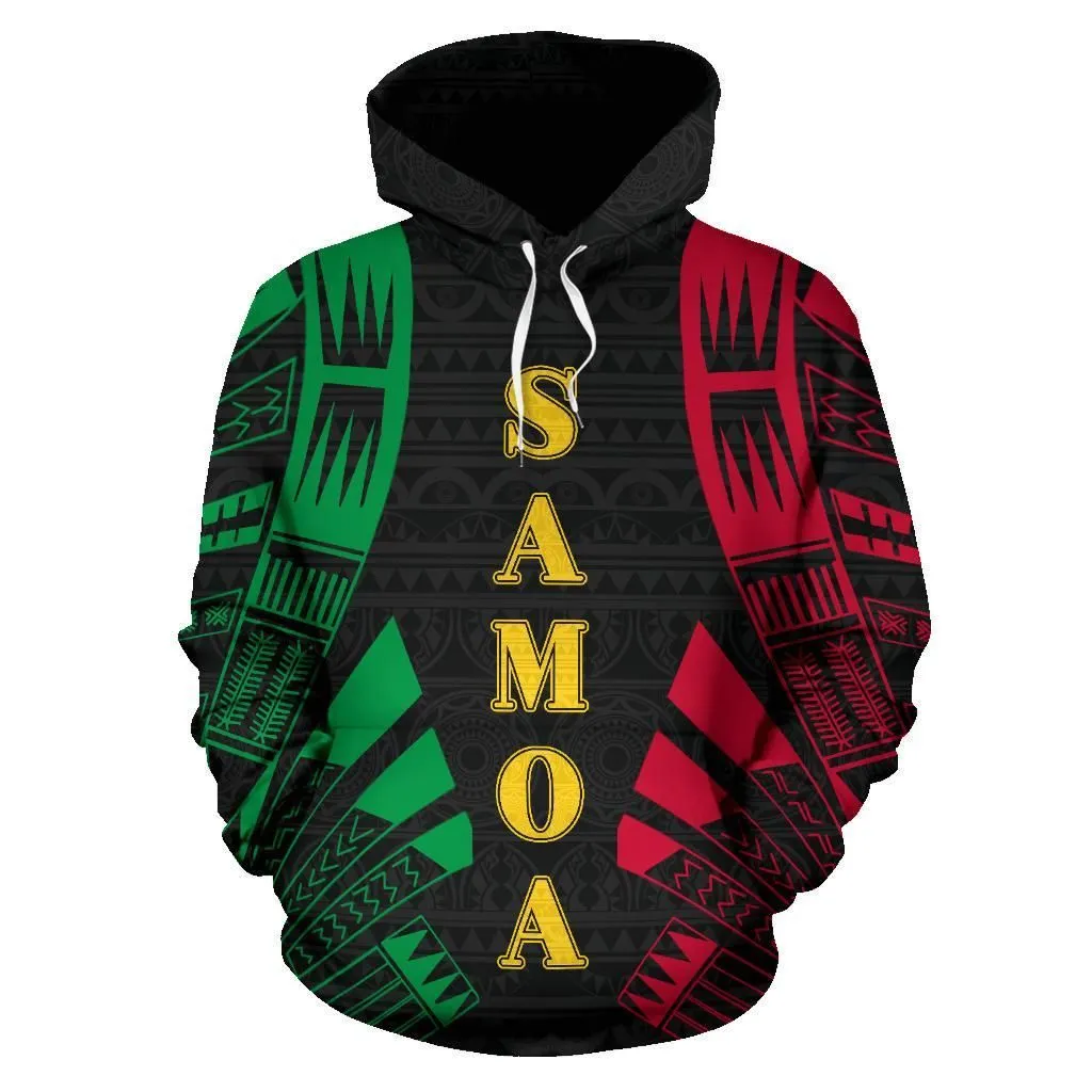 Samoa All Over Hoodie - Color Tattoo Style - Bn01