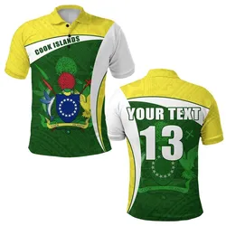 (Custom Personalised) Cook Islands Rugby Polo Shirt Fresh Lifestyle - Custom Text and Number