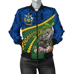 Alohawaii Jacket - Bomber Jacket Solomon Islands Canoe Prow Road to Hometown K4