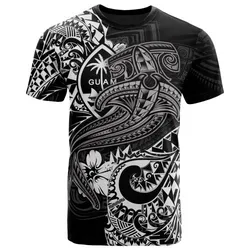Guam Polynesian T shirt - White Shark Polynesian Tattoo