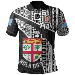 Fiji All Over Print Polo Shirt Bula Boys Football Style