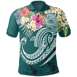 Alohawaii Shirt - Polo Shirt American Samoa Polynesian Summer Plumeria - BN15