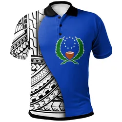 Pohnpei Polo Shirt - Coat Of Arm and Polynesian Patterns