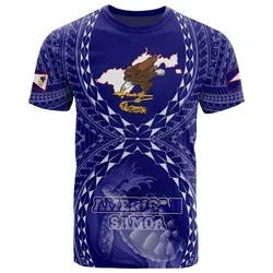 American Samoa Polynesian T Shirt - American Samoa Flag With Polynesian Tattoo