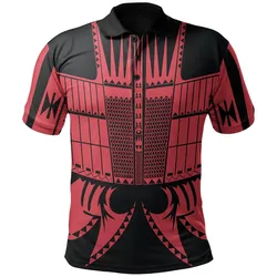 Warrior Yap Tattoo Polo Shirt Red