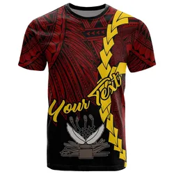Papua New Guinea Western Province Polynesian Custom Personalised T-Shirt - Tribal Wave Tattoo