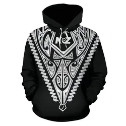 Born New Zealand Hoodie - Polynesian Tattoo White
