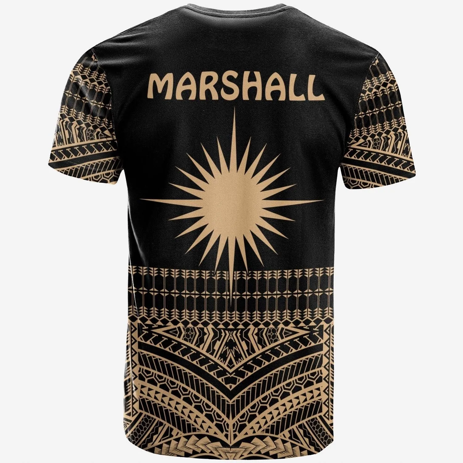 Marshall Islands T Shirt Best Tattoo Version Golden LT13