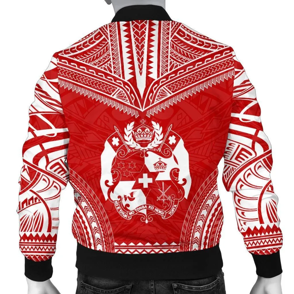 Tonga Flag Polynesian Chief Men's Bomber Jacket - Bn10