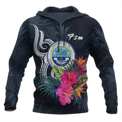 Federated States of Micronesia Hoodie - Tropical Flower