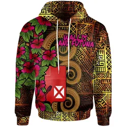 Wallis and Futuna Polynesian Hoodie - Hibiscus Vintage
