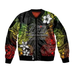 (Custom Personalised) Polynesian Fathers Day Bomber Jacket I Love You In Every Universe - Reggae LT8