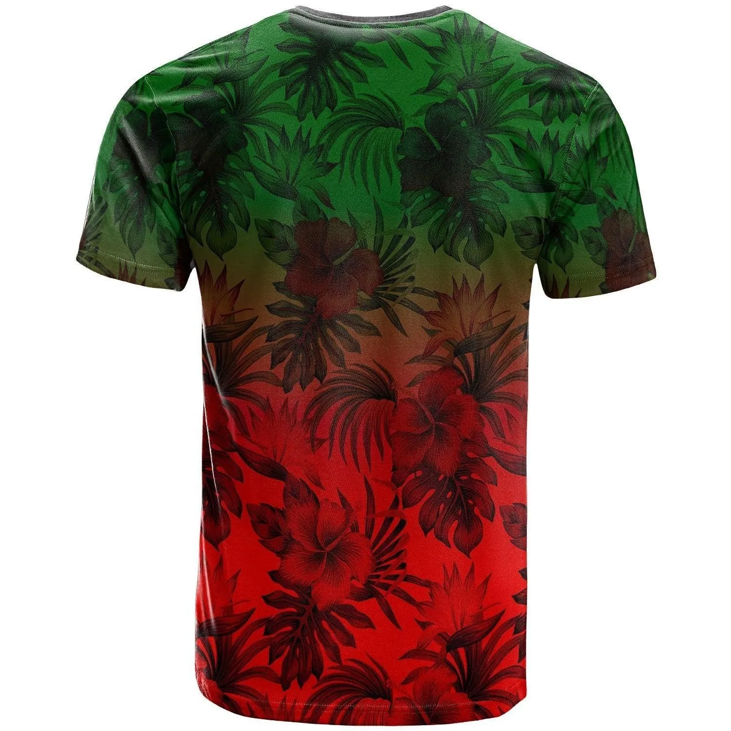 Polynesian T shirts - Red Hibiscus Patterns