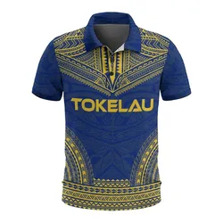 Tokelau Polo Shirt - Tokelau Flag Polynesian Chief Tattoo Flag Version