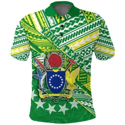 (Custom Personalised) Cook Islands Rugby Polo Shirt New Breathable LT13