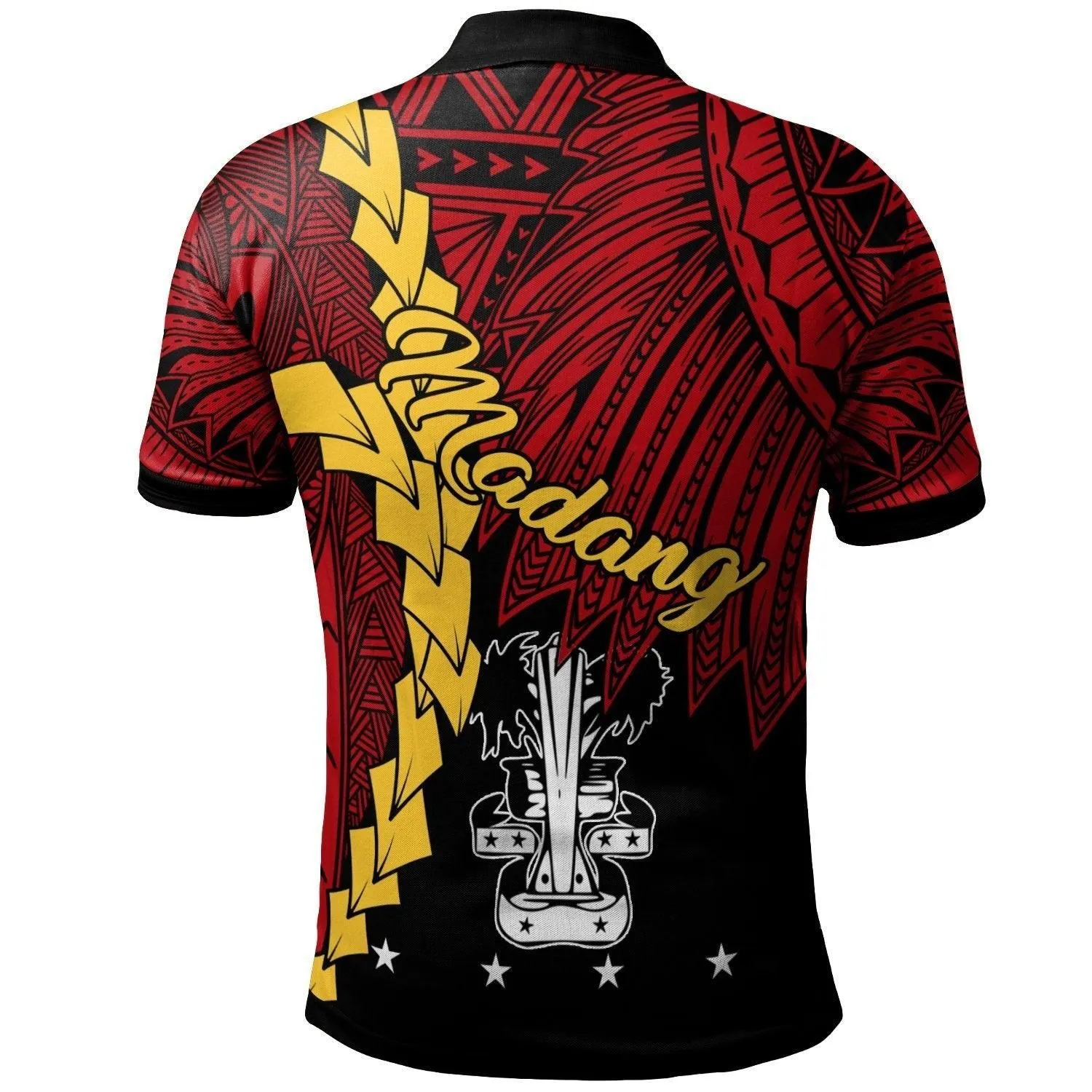 Papua New Guinea Madang Province Polynesian Custom Personalised Polo Shirt - Tribal Wave Tattoo