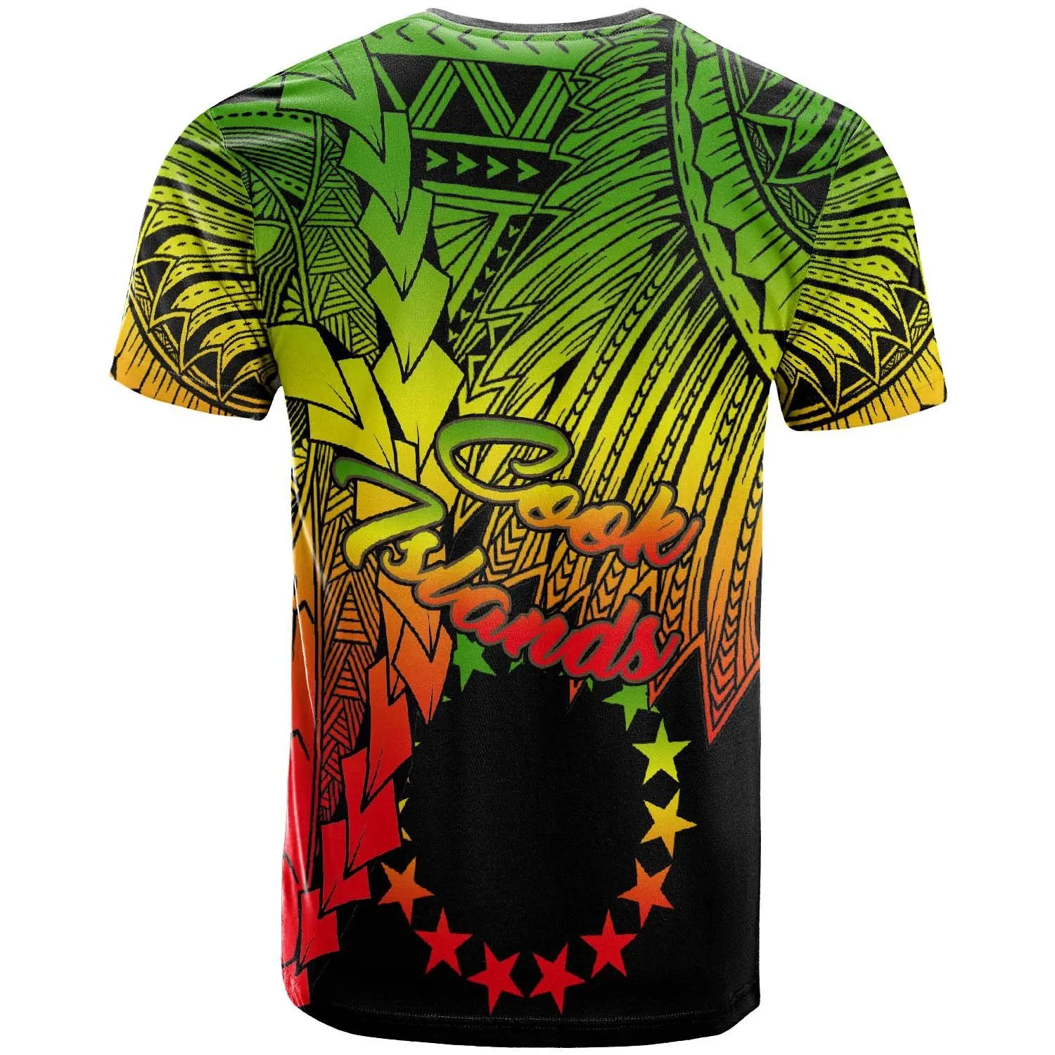 Cook Islands Polynesian Custom Personalised T-Shirt - Tribal Wave Tattoo Reggae - BN12