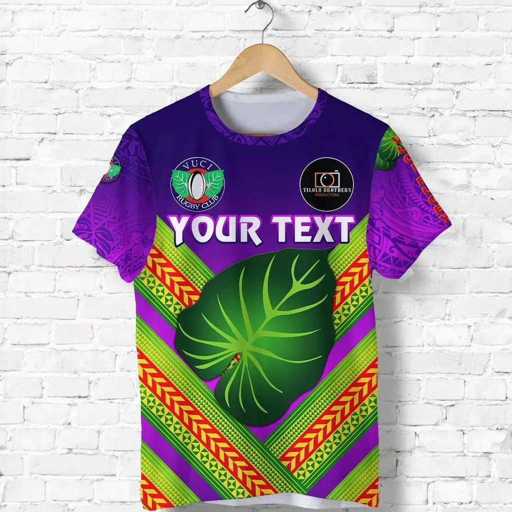 (Custom Personalised) Fiji Vuci Rugby Club T-Shirt Creative Style - Purple LT8
