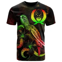 Pohnpei Polynesian T shirt - Turtle With Blooming Hibiscus Reggae