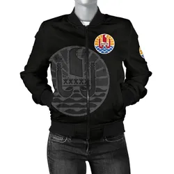 French Polynesia Womens Bomber Jacket