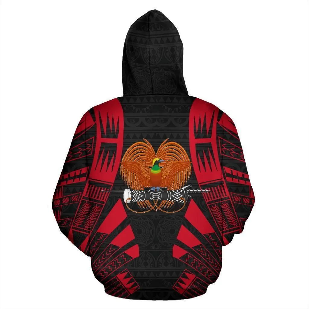 Papua New Guinea All Over Custom Personalised Hoodie - Tattoo Style