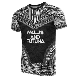 Wallis and Futuna All Over T shirt - Wallis and Futuna Coat Of Arms Polynesian Tattoo Style