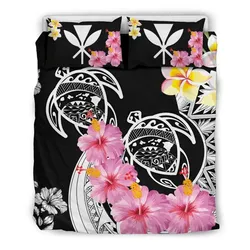 FamilyGater Home Set - Hawaii Turtle Kanaka Plumeria Hibiscus - Bedding Set AH J2